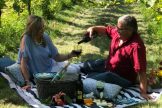 Ben and woman in vines picnic